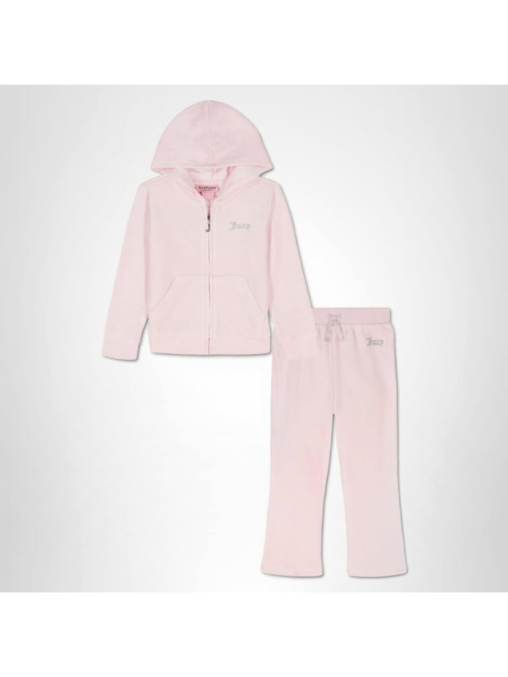 Cozy Baby Girls' 2-Piece Velour Set - Stylish Sweatshirt & Jogger Pants Outfit